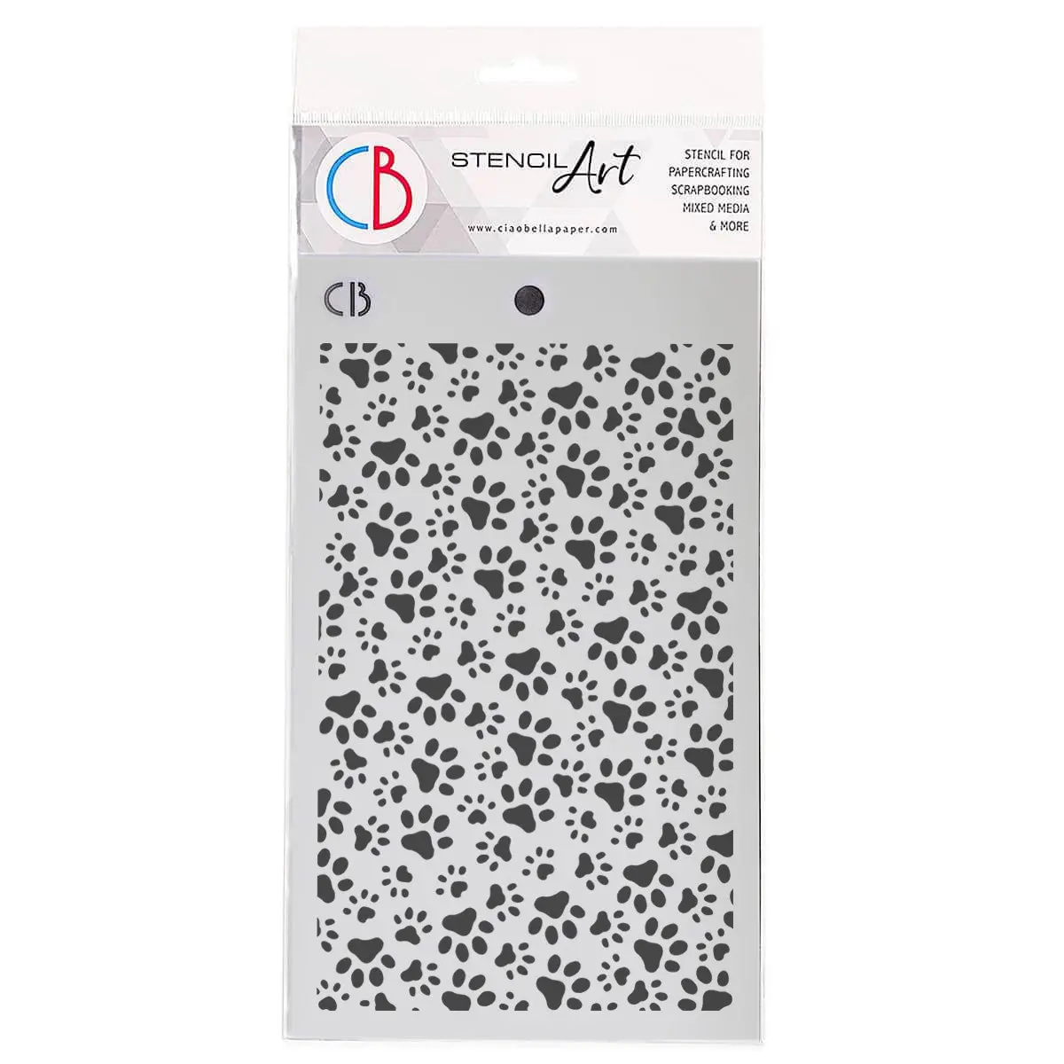 Ciao Bella Texture Stencil 5"X8" Doggy Prints 1