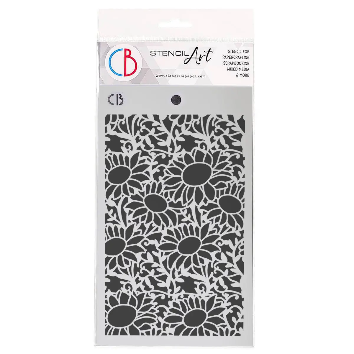 Ciao Bella Texture Stencil 5"X8" Sunflowers Field 1