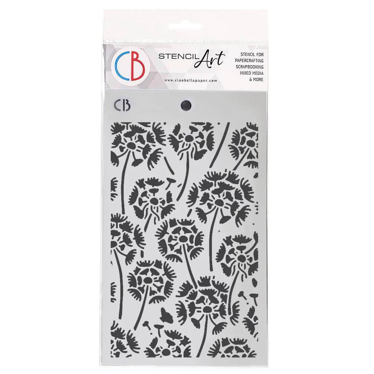 Texture Stencil 5X8" Dancing Dandelions 1