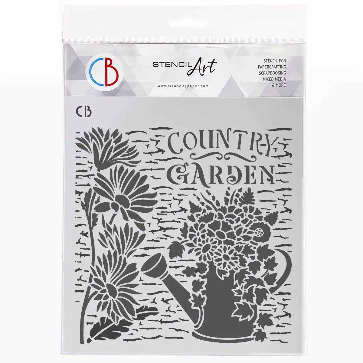 Ciao Bella Texture Stencil 8"X8" Daisies Garden 1