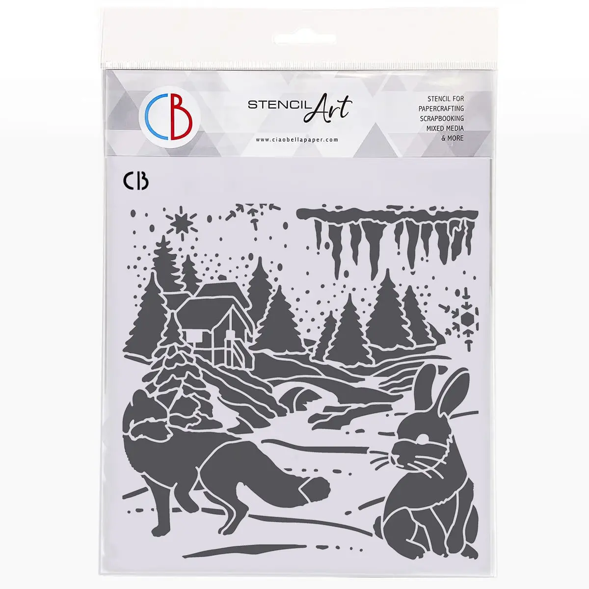 Ciao Bella Texture Stencil 8"X8" Nordic Landscape 1