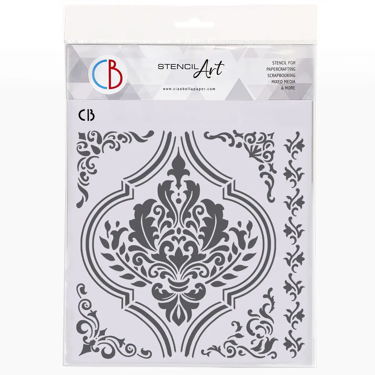 Ciao Bella Texture Stencil 8"X8" Insignia 1