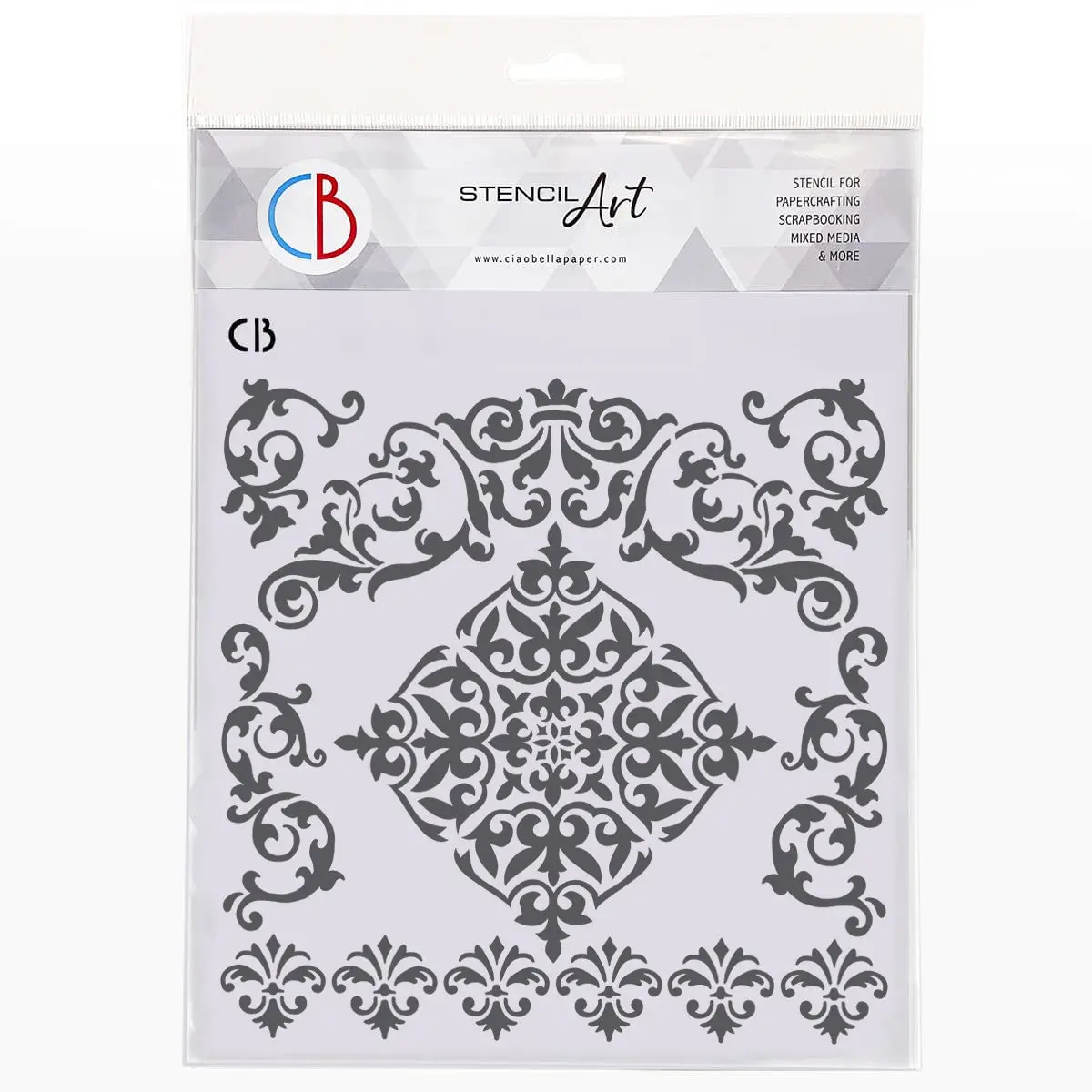 Ciao Bella Texture Stencil 8"X8" Arabesque 1