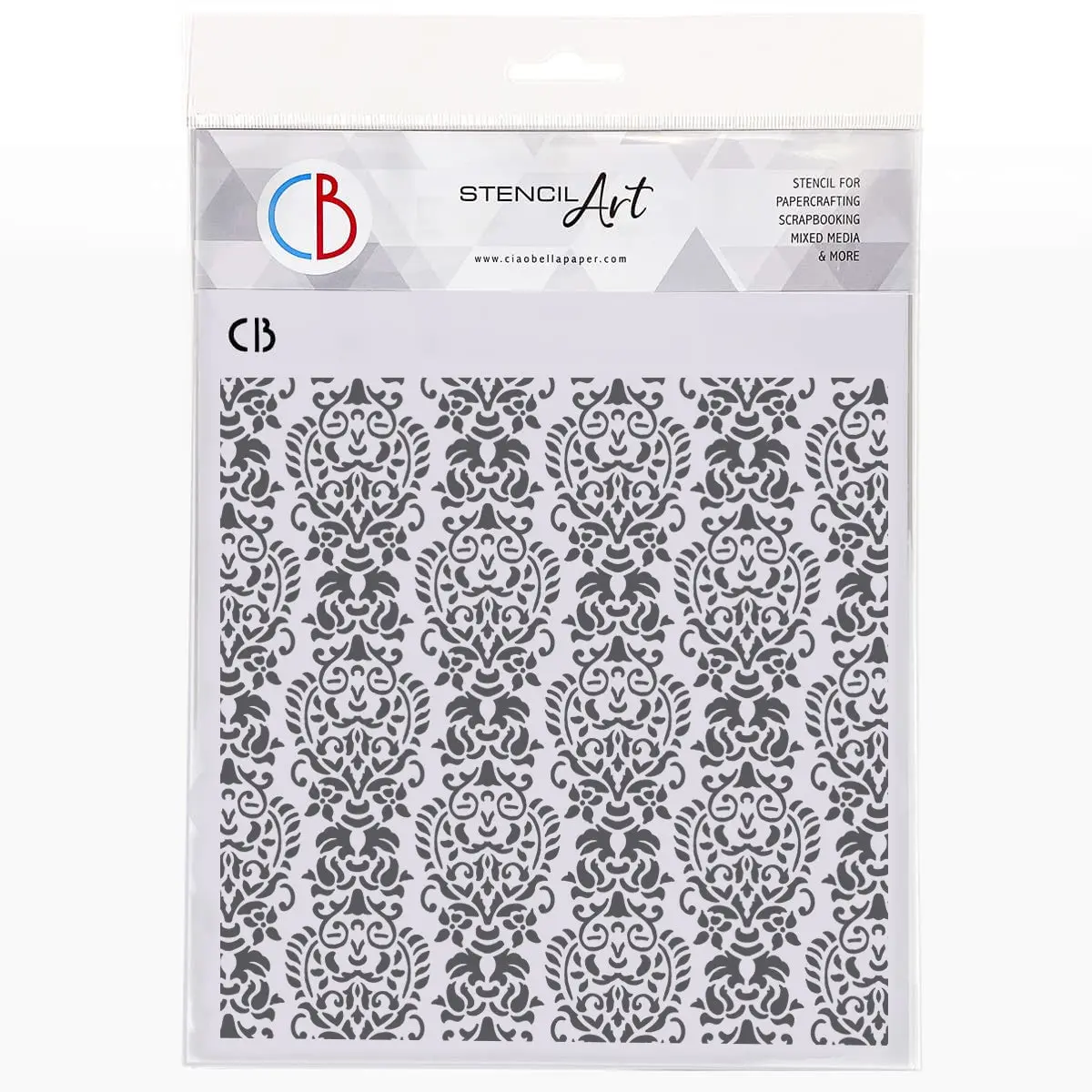 Ciao Bella Texture Stencil 8"X8" Imperial Decor 1