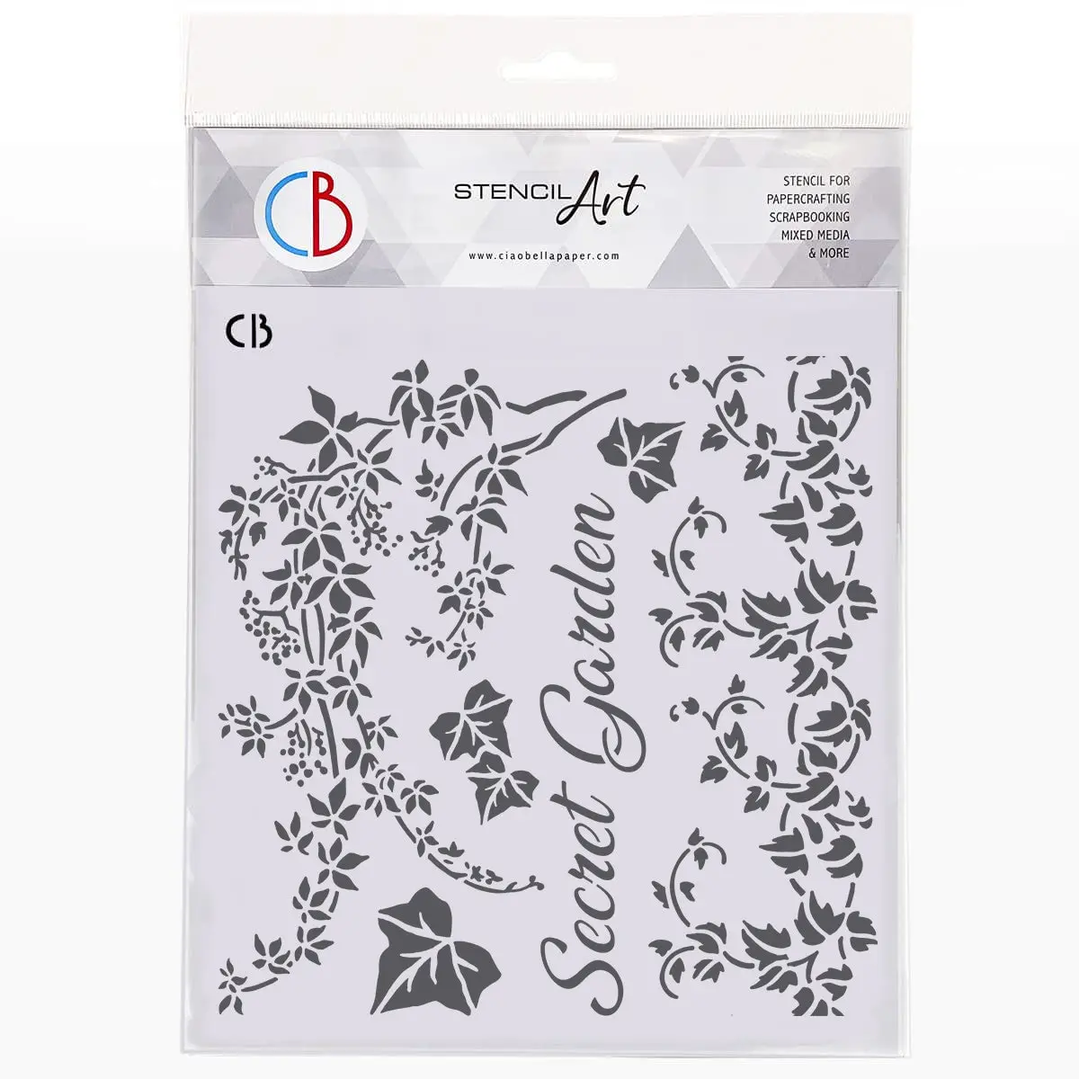 Ciao Bella Texture Stencil 8"X8" Secret Garden 1