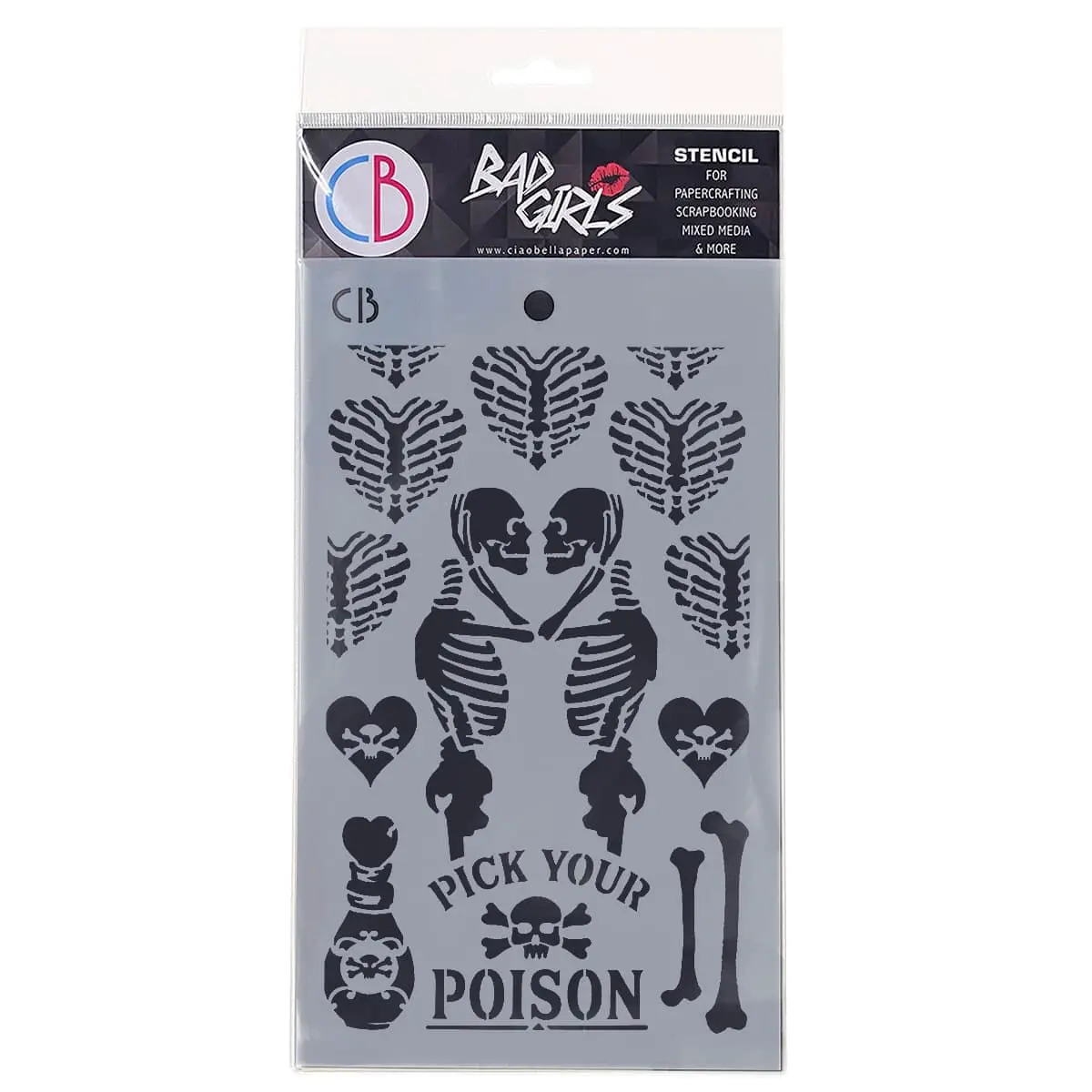 Texture Stencil 5"X8" Poison Love 1