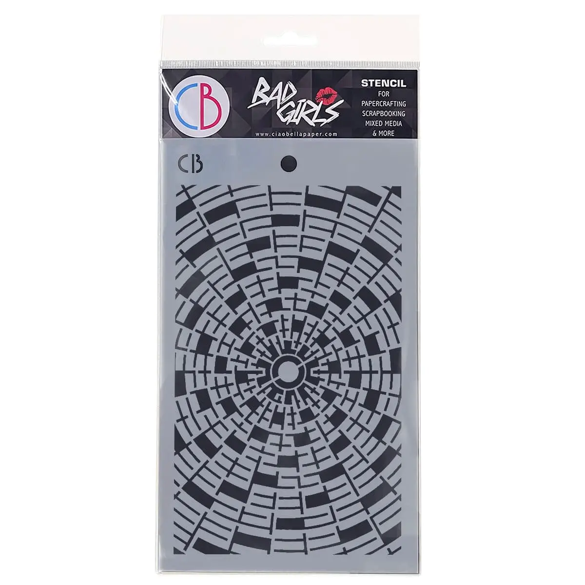 Ciao Bella Texture Stencil 5"X8" Concentric 1