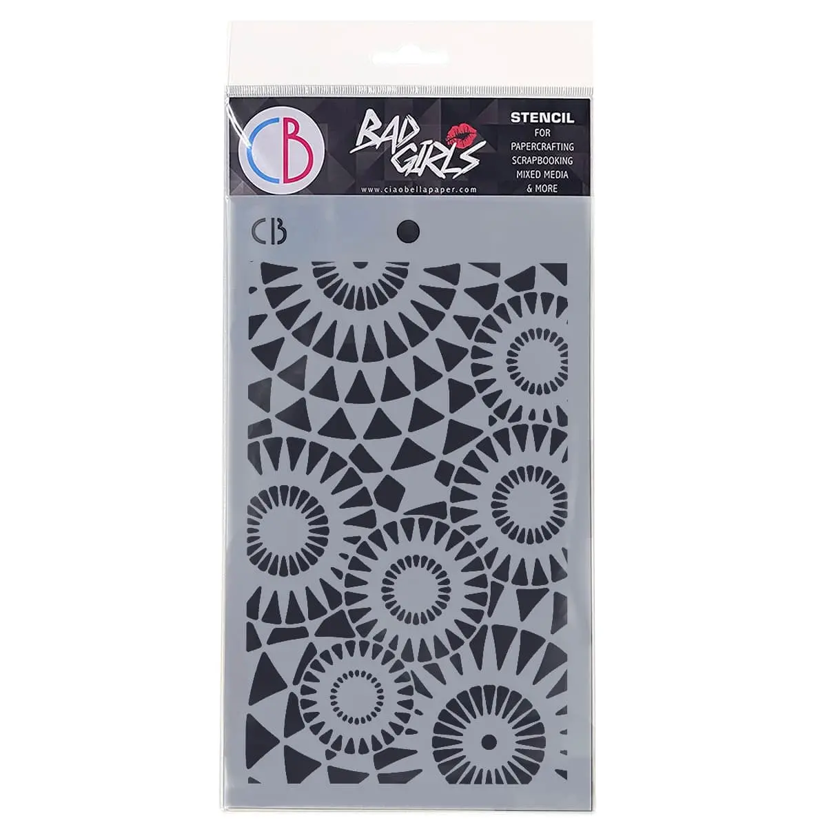 Ciao Bella Texture Stencil 5"X8" Concentric Points 1