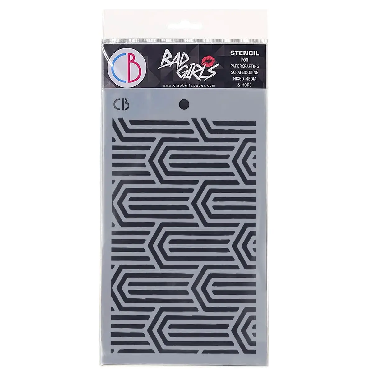 Ciao Bella Texture Stencil 5"X8" Paper Clips 1