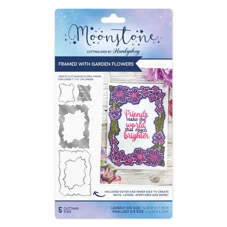 Moonstone Dies - Framed With Garden Flowers 1