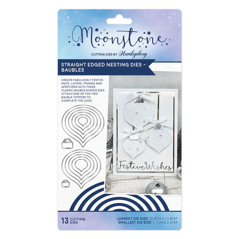 Moonstone Dies - Straight Edged Nesting Dies - Baubles 1