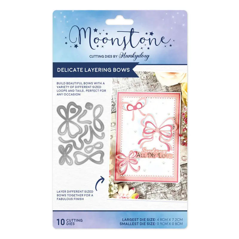 Moonstone Dies - Delicate Layering Bows 1