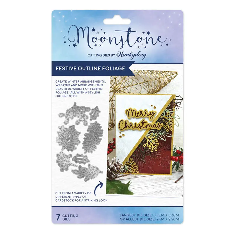 Moonstone Dies - Festive Outline Foliage 1