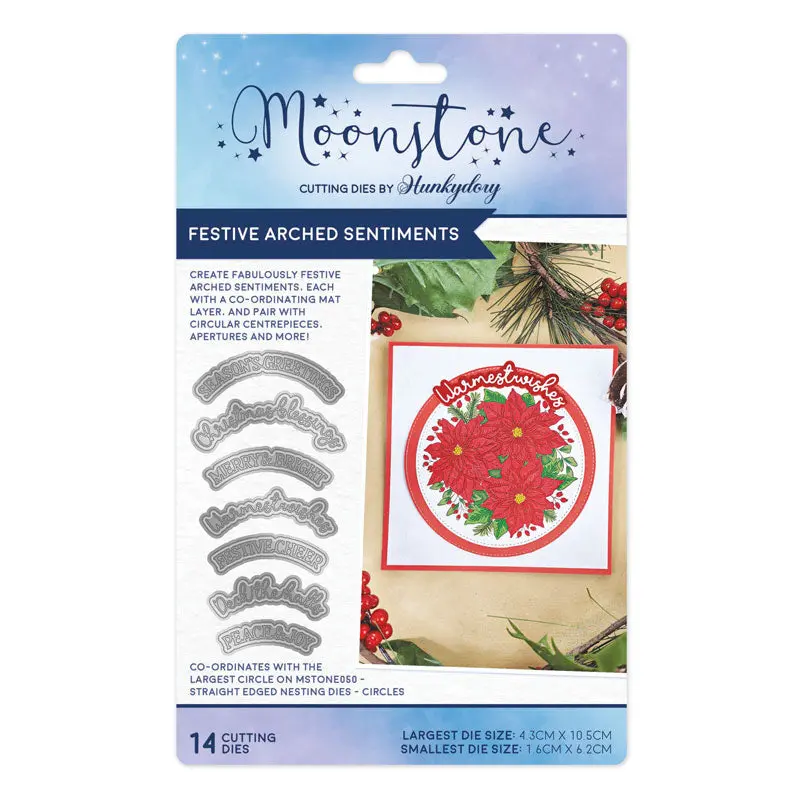 Moonstone Dies - Festive Essential Arched Sentiments 1