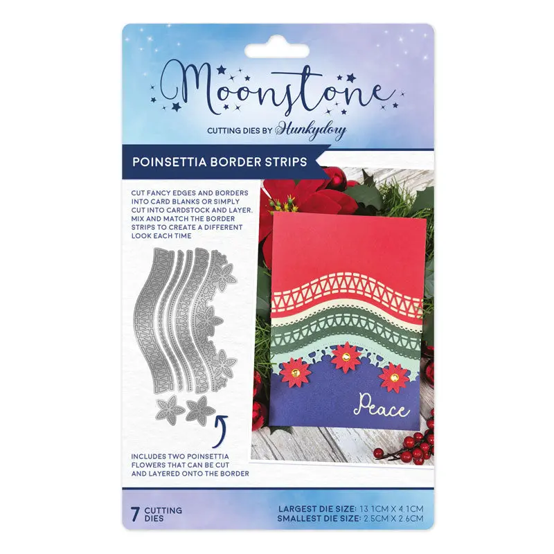 Moonstone Dies - Poinsettia Border Strips 1