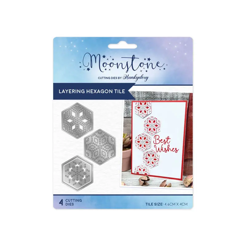 Moonstone Dies - Layering Hexagon Tile 1