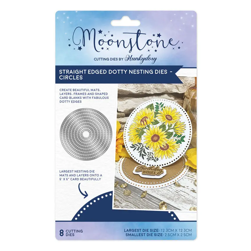 Moonstone Dies - Straight Edged Dotty Nesting Dies - Circles 1
