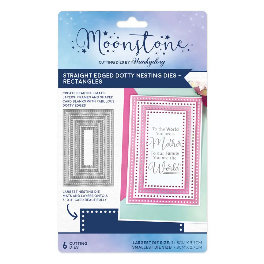 Moonstone Dies - Straight Edged Dotty Nesting Dies - Rectangles 1