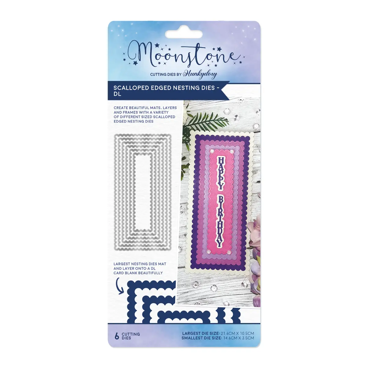 Moonstone Dies - Scalloped Edged Nesting Dies - Dl 1