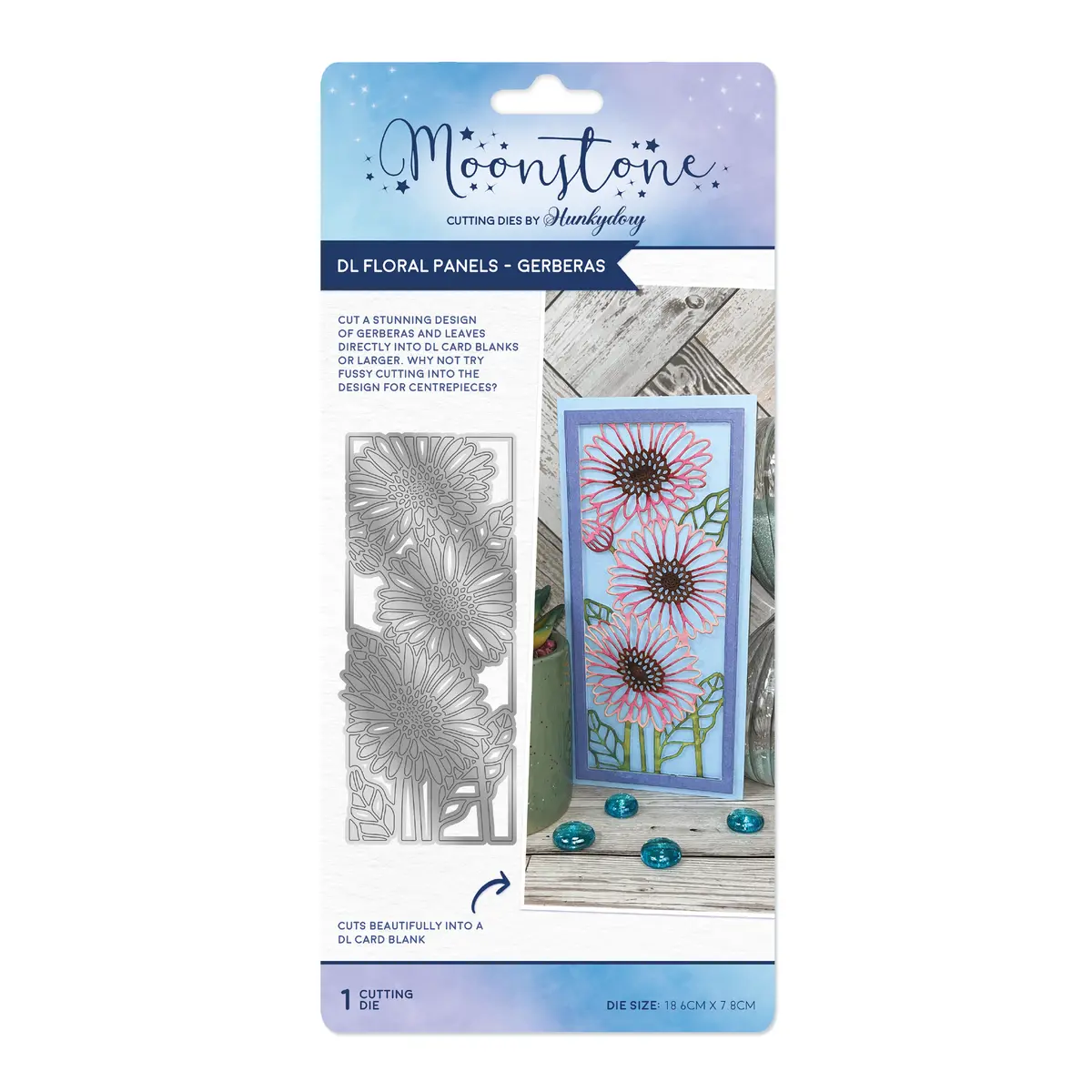 Moonstone Dies - Dl Floral Panels - Gerberas 1