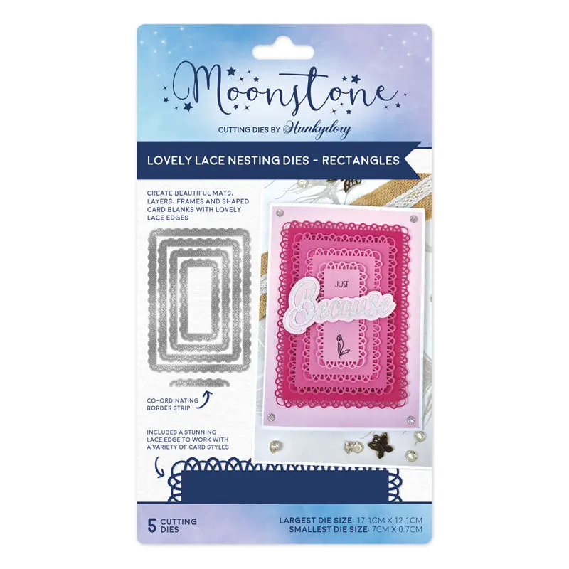 Moonstone Dies - Lovely Lace Nesting Dies - Rectangles 1