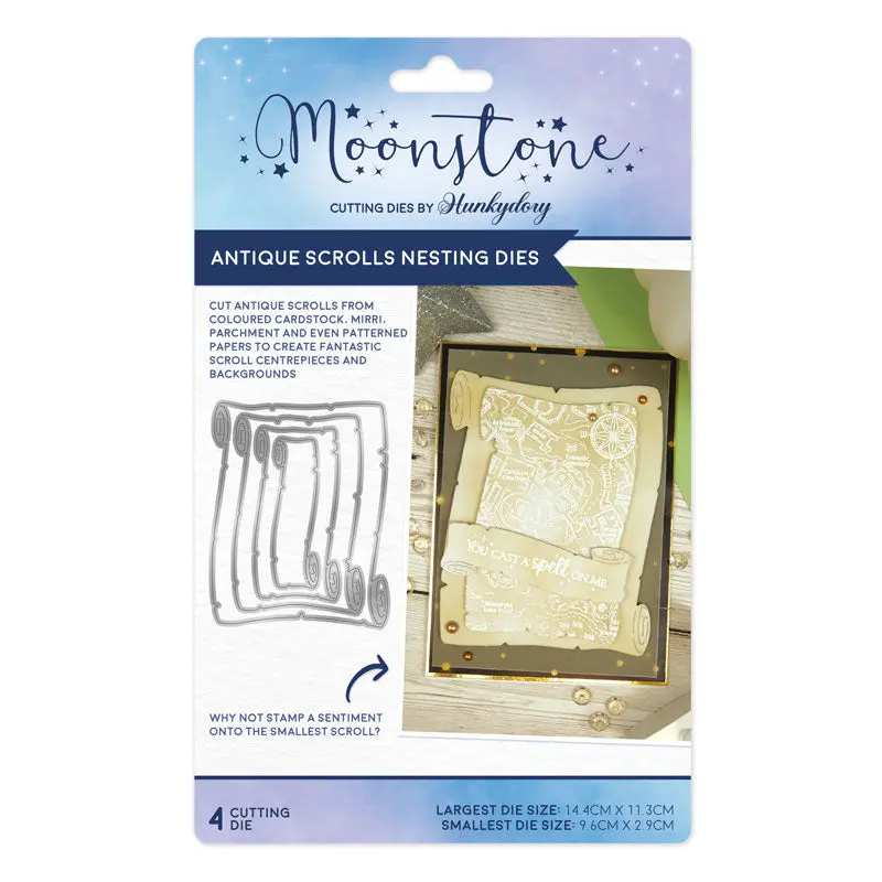 Moonstone Dies - Antique Scrolls Nesting Dies 1