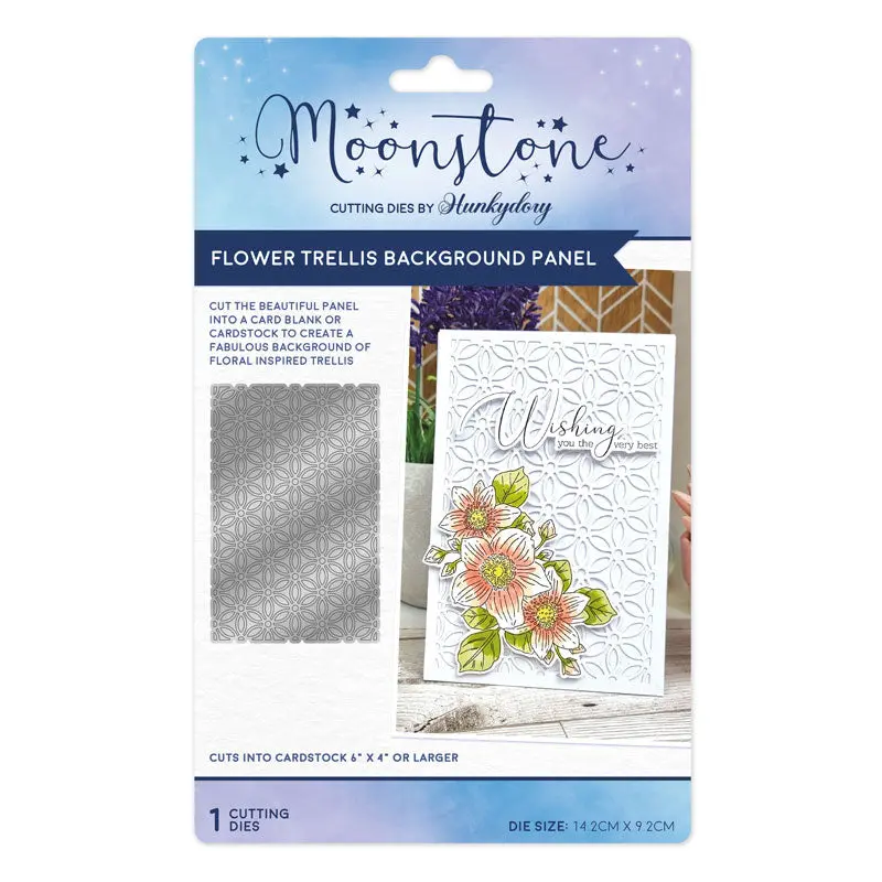 Moonstone Dies - Flower Trellis Background Panel 1