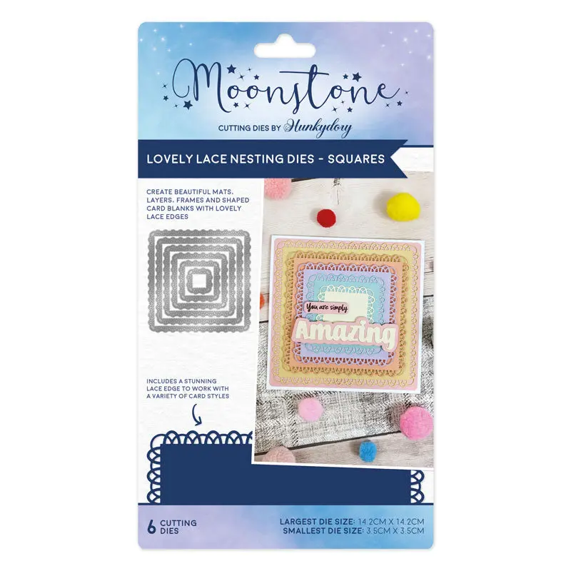 Moonstone Dies - Lovely Lace Nesting Dies - Squares 1