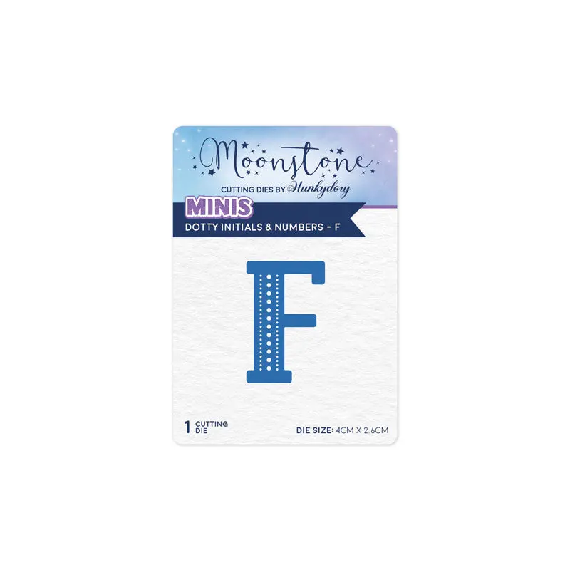 Moonstone Dies - Dotty Initials & Numbers - F 1