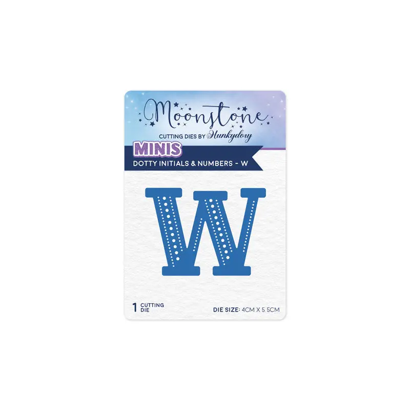 Moonstone Dies - Dotty Initials & Numbers - W 1