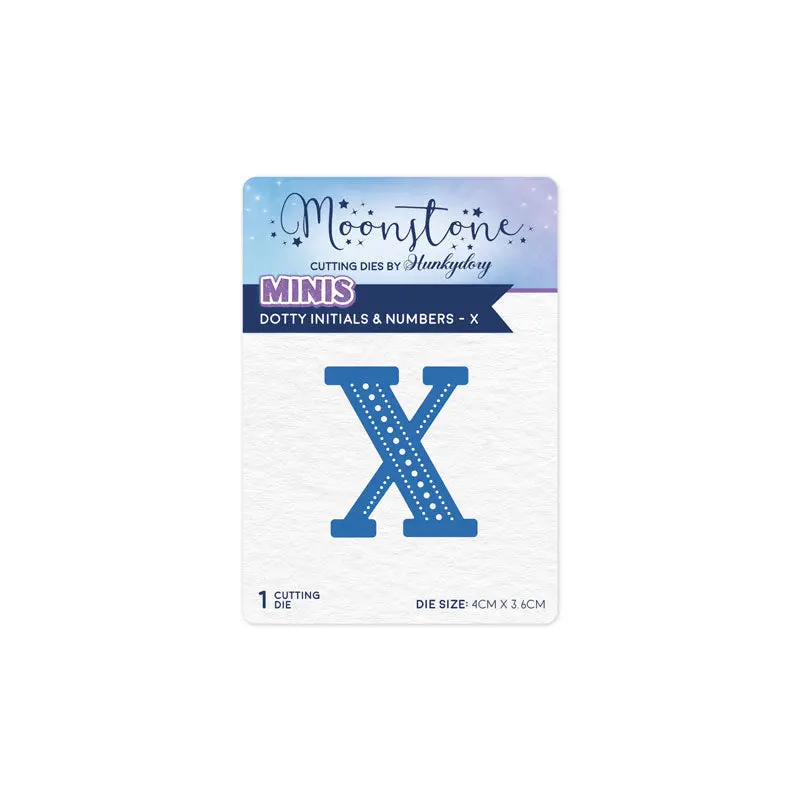 Moonstone Dies - Dotty Initials & Numbers - X 1