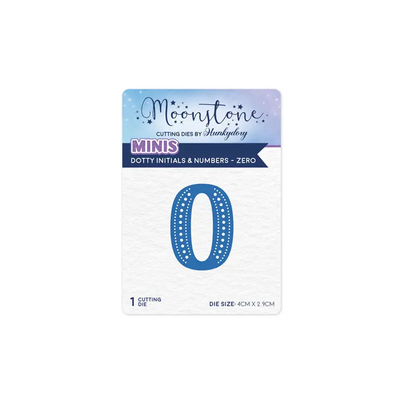Moonstone Dies - Dotty Initials & Numbers - 0 (Zero) 1