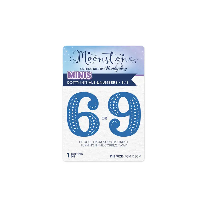 Moonstone Dies - Dotty Initials & Numbers - 6 / 9 1