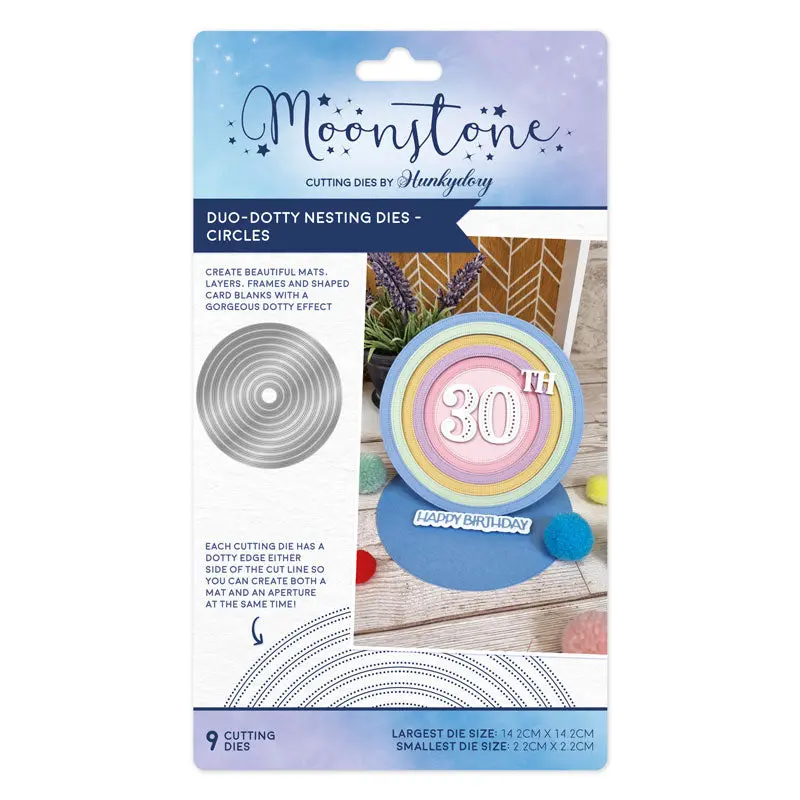 Moonstone Dies - Duo-Dotty Nesting Dies - Circles 1