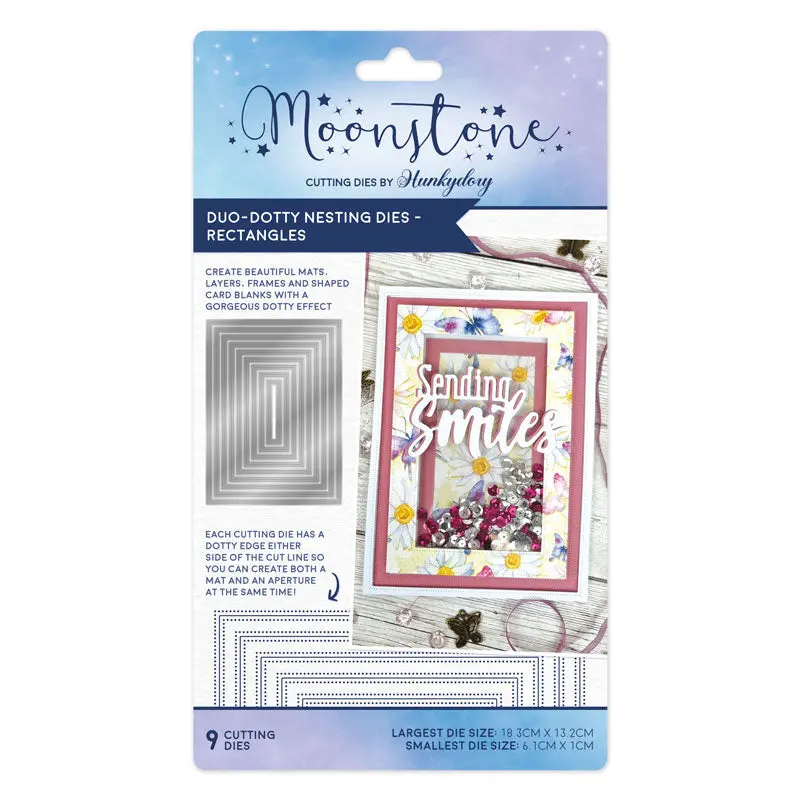Moonstone Dies - Duo-Dotty Nesting Dies - Rectangles 1