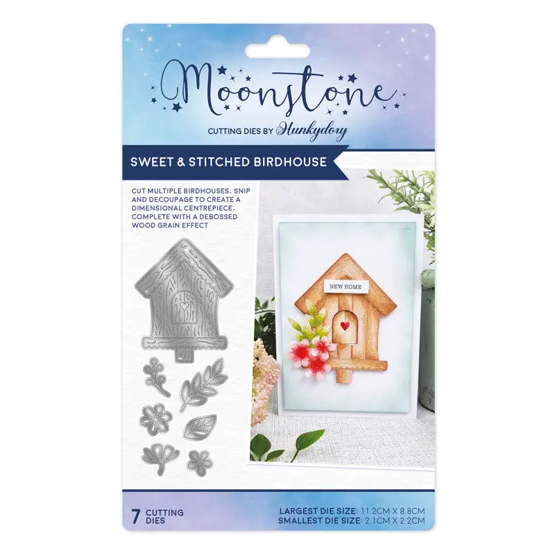 Moonstone Dies - Sweet & Stitched Birdhouse 1