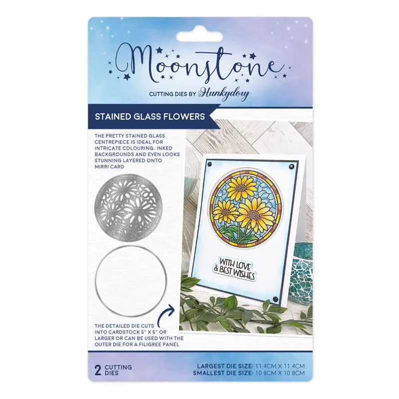 Moonstone Dies - Stained Glass Flowers 1