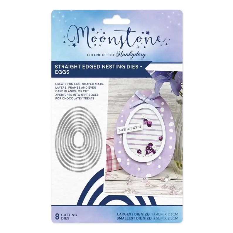 Moonstone Dies - Straight Edged Nesting Dies - Eggs 1