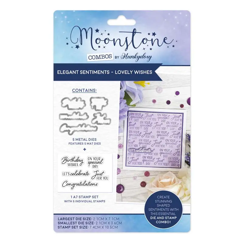 Moonstone Combos - Elegant Sentiments - Lovely Wishes 1