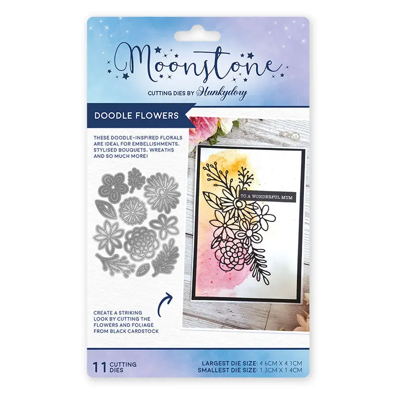 Moonstone Dies - Doodle Flowers 1