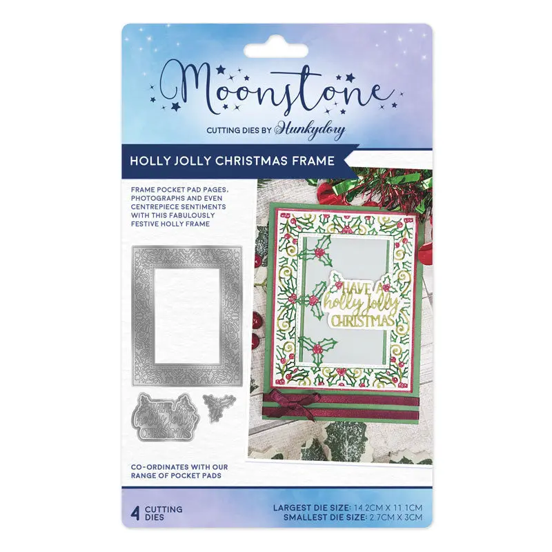 Moonstone Dies - Holly Jolly Christmas Frame 1