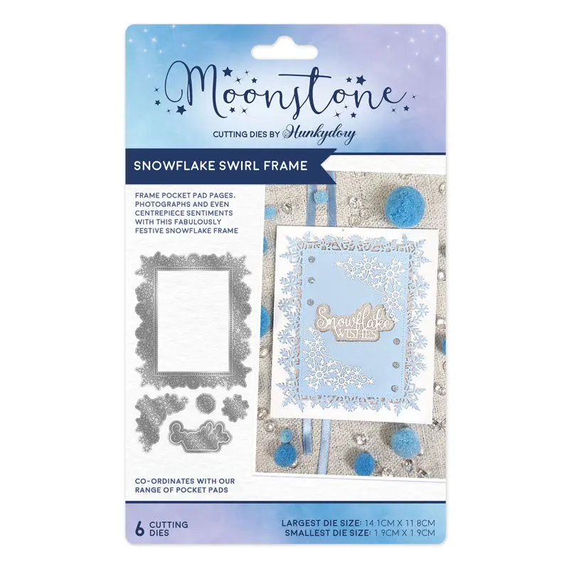 Moonstone Dies - Snowflake Swirl Frame 1