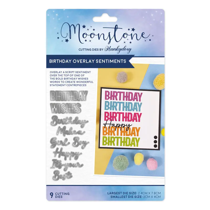 Moonstone Dies - Birthday Overlay Sentiments 1