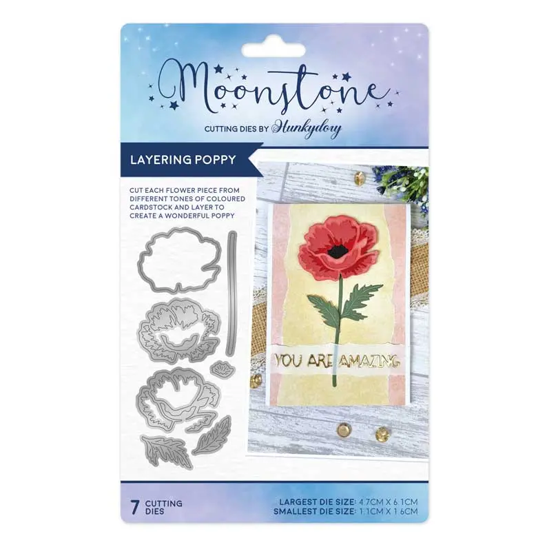 Moonstone Dies - Layering Poppies 1