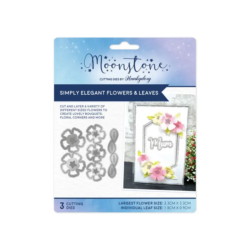 Moonstone Dies - Simply Elegant Flowers & Leaves 1