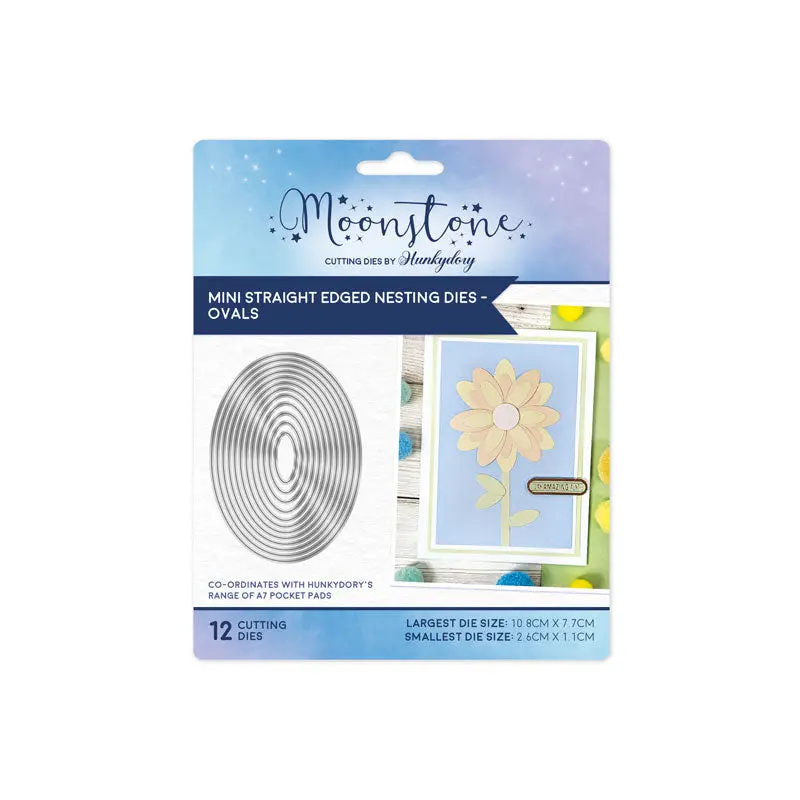 Moonstone Dies - Mini Straight Edged Nesting Dies - Ovals 1
