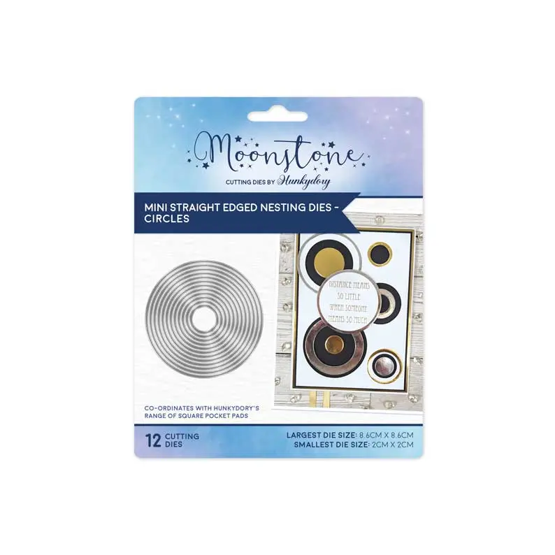 Moonstone Dies - Mini Straight Edged Nesting Dies - Circles 1