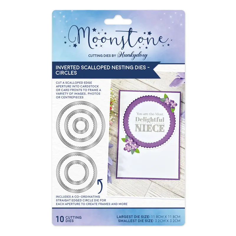 Moonstone Dies - Inverted Scalloped Nesting Dies - Circles 1