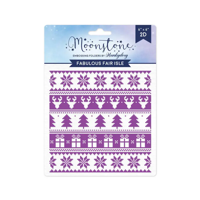 Moonstone Embossing Folders - Fabulous Fair Isle 1