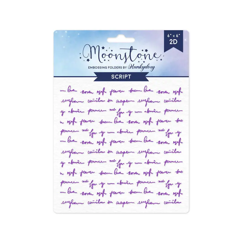 Moonstone Embossing Folders - Script 1